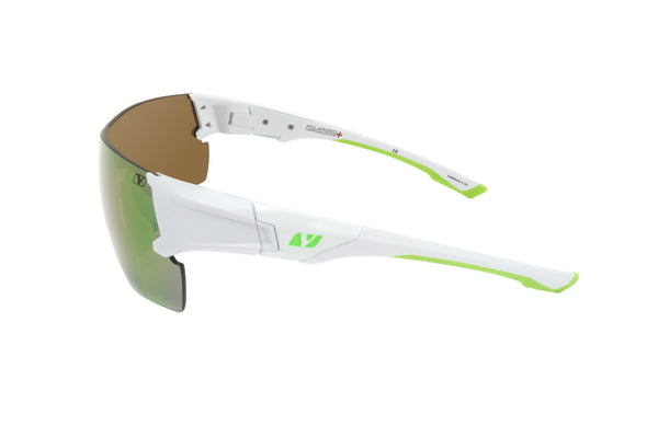 Polished White with Acid-Green Polarized+ Lens